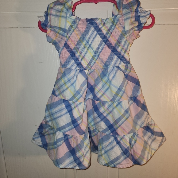 Gymboree Pastel Plaid Dress with Ruffles - Picture 3 of 4
